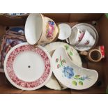 Mixed Collection of Ceramic Items to include Beswick cresecent dish, Crown Staffordshire planter,