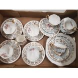 A mixed collection of 'Mayfair' tea and dinner ware items to include cake plate, milk & sugar & 6