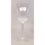 Boxed Varga Crystal for De Lamerie Fine Bone China heavy Undecorated Tall Wine Glasses, height of