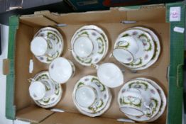 Queens China Floral Decorated 20 piece tea set