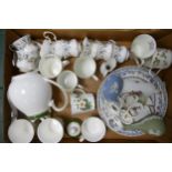 A mixed collection of items to include Royal Albert Brigadoon coffee cups and saucers, Wedgwood wild