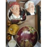 Mixed Collection of ceramic items to include Large Character Jugs 'Blacksmith D6571' and 'The Lawyer