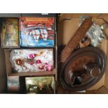 A mixed collection of items to include vintage tins, vintage christmas decorations, Royal Doulton
