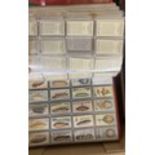 A collection of Cigarette Cards in multiple binders including themes of Transport & Geographical