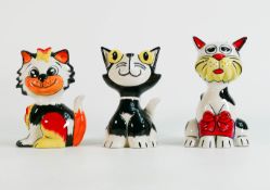 Lorna Bailey hand decorated colourway cat figures - Penelope, Google etc. (3)