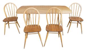 Ercol mid century Blonde kitchen table & chairs (5)