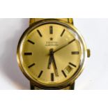 Zenith Gentleman's gold plated automatic date wristwatch with Zenith bracelet, boxed. In working