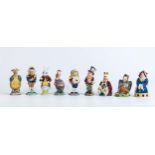 Beswick Alice series comprising of Dodo, Gryphon, Mad Hatter, Frog Footman, Fish Footman, Mock