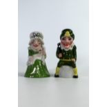 Wade figures of Punch and Judy. Judy stamped to base not for resale dated 24/10/97. Height 16cm.