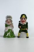 Wade figures of Punch and Judy. Judy stamped to base not for resale dated 24/10/97. Height 16cm.