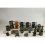 A collection of Irish Wade to include - tankards, lidded pots, vases, ash tray etc. (25)