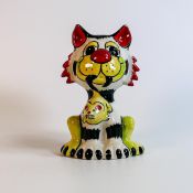 Lorna Bailey hand decorated fireside cat, colourway