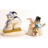 Wade Season Snow Greetings snowman figures, small signed in marker pen F1 D6 dated 1511/05.