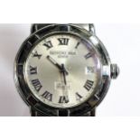 Raymond Weil Parsifal gentleman's stainless steel wristwatch and bracelet, not working.