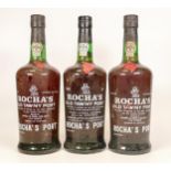 Three bottles of Pieroth Rocha's Old Tawny Port (3)