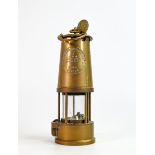 Eccles Type 6 M&Q Miners / Safety lamp with Silverdale NCB colliery tag attached.