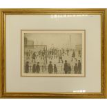 Laurence Stephen LOWRY (1887-1976), print, signed drawing "The Football match", limited edition