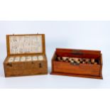 Cased antique Microscope glass Organ slides together with Duncan Cased Protein Therapy set of