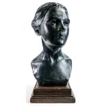 Large 20th century plaster bust, height 37cm