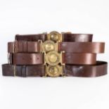 A collection of 4 vintage Boys Brigade leather belts (4)