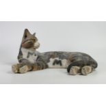 North Light large resin figure of a seated cat, height 19cm. This was removed from the archives of