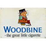 Vintage double sided Woodbine / Bristol Cigarettes advertising sign, 38.5cm x 58cm