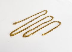 18ct gold 24 inch necklace, 15.8g. PLEASE NOTE lobster claw catch is 9ct