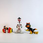 Lorna Bailey hand decorated limited edition cat figures - Cubic, Mambo & Odipuss (3)