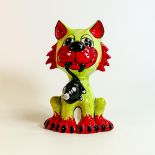 Lorna Bailey hand decorated fireside cat - colour prototype