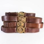 A collection of 4 vintage Boys Brigade leather belts (4)