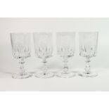 Set of four boxed Raleigh 500 Club boxed commemorative glass goblets & 2 matching menus, one with