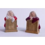 Wade The Judge figures, one marked Property of Wade, height 8cm. These were removed from the