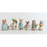 Beswick Beatrix Potter BP2a figures Mrs Townmouse, Mrs Flopsy Bunny, Goody Tiptoes, Benjamin