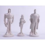 Wade Prototype DC Comics figures Superman, Catwoman & Mr Freeze, height of tallest 18cm. These