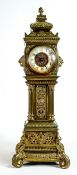 Quality late Victorian brass architectural clock standing an impressive 53cm in height. Lion masks