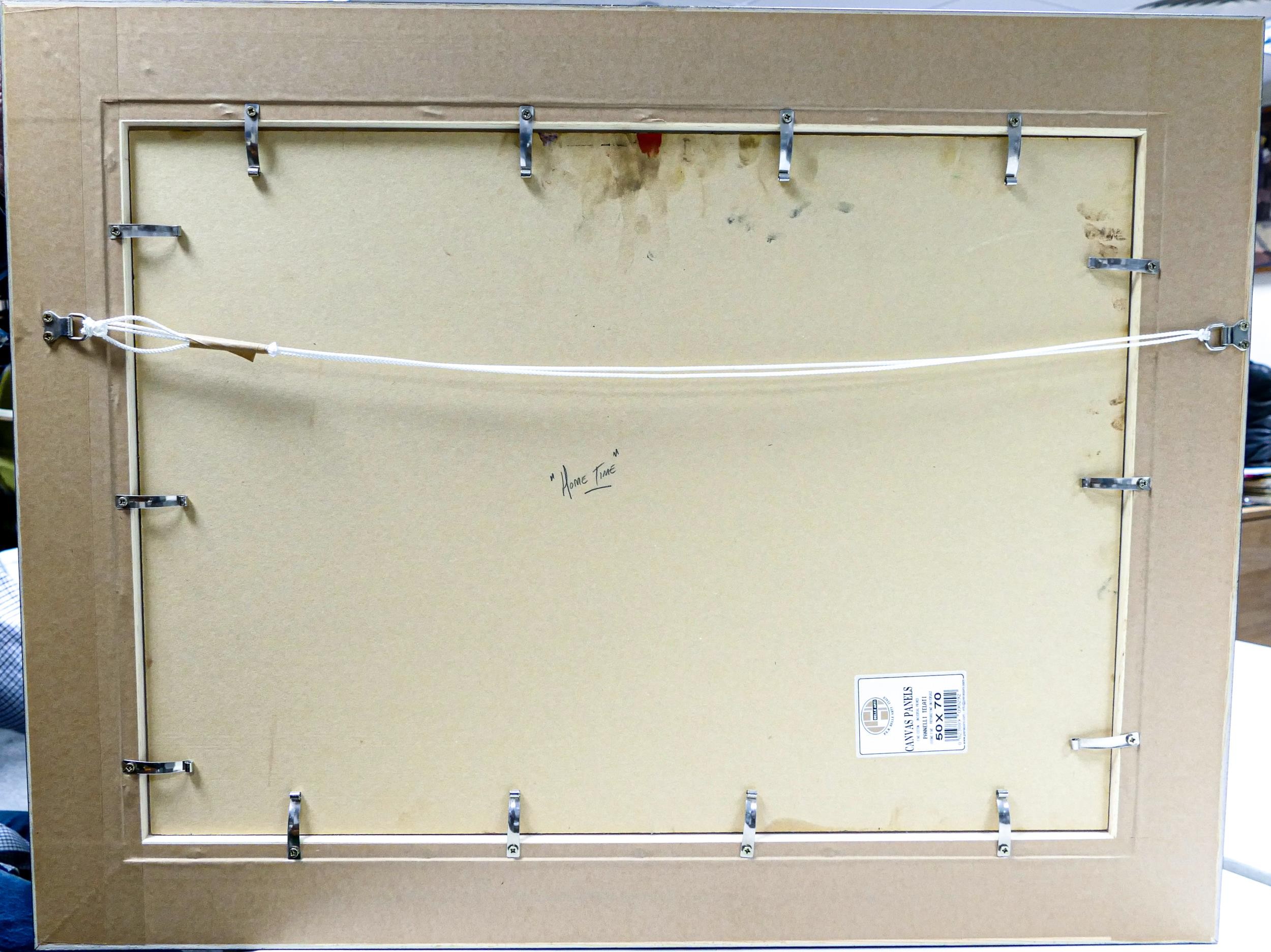 Rob Pointon (20th century British) oil on board Home Time, 48.5cm x 68.5cm - Image 4 of 4