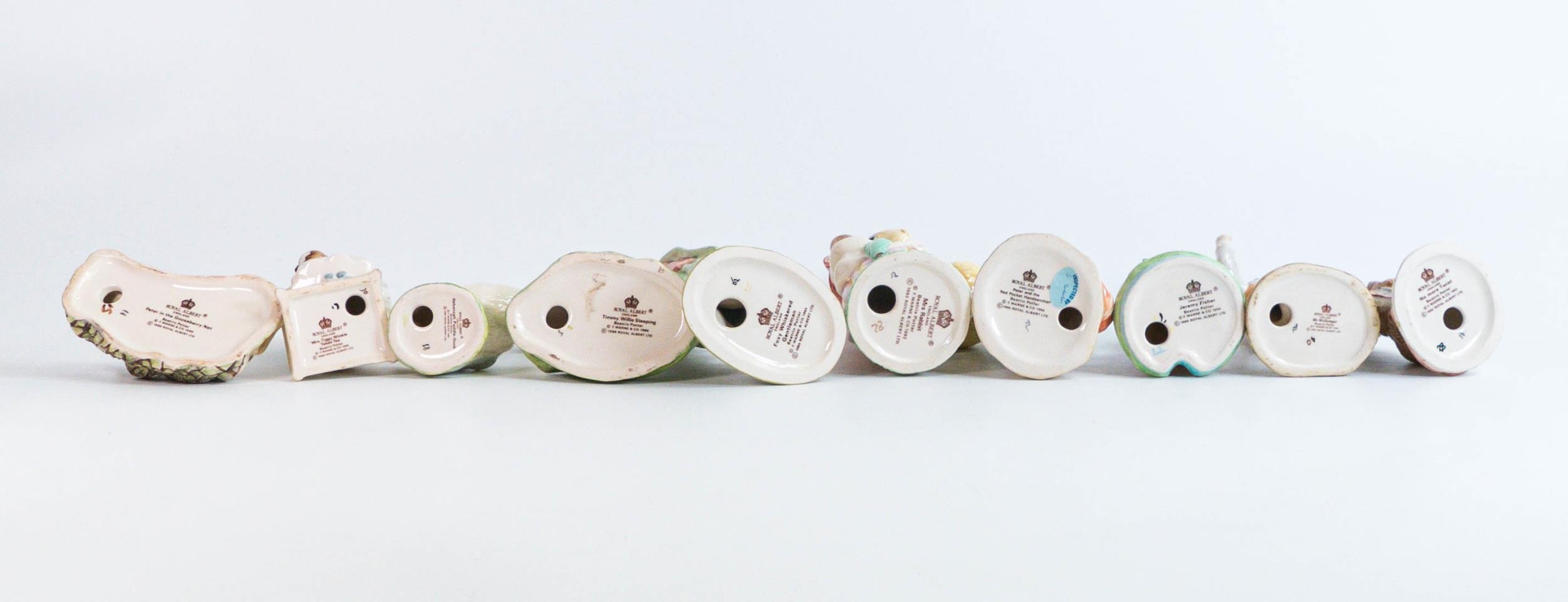 Ten Royal Albert Beatrix Potter figures to include large Foxy Whiskered Gentleman, large Mrs Rabbit, - Image 3 of 3