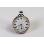 Silver IWC top winding silver pocket watch marked S & Co for Stauffer & Co.