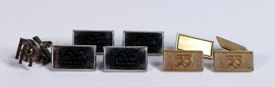 A collection of Rolls Royce items including pair of 9ct gold Rolls Royce cufflinks, 9.6g, silver tie