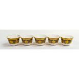 De Lamerie Fine Bone China heavily gilded tea bowls, specially made high end quality item, made in