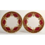 De Lamerie Fine Bone China deep red Carnival pattern dinner plates, specially made high end