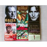 A large collection of signed hardback Football related books including - Peter Crouch, Bobby