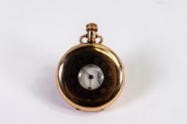 9ct gold Coventry Astral top winding half hunter pocket watch, Rotherham golf presentation