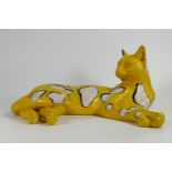 North Light large resin figure of a laying cat, length 39cm. This was removed from the archives of