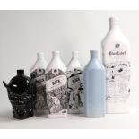 Wade Whisky themed ceramic decanters including - Johnnie Walker Blue & Black Label, Devil themed gin