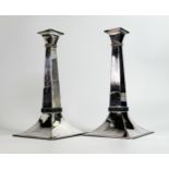 Rare and spectacular large UK hallmarked silver & enamel candlesticks made for the Millennium by