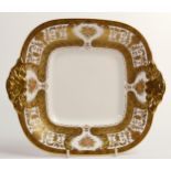 De Lamerie Fine Bone China Countess Floribunda pattern handled Sandwich plate, specially made high