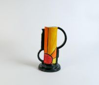 Lorna Bailey large Sunburst pattern tall thin jug, Old Ellgreave backstamp, height 23cm