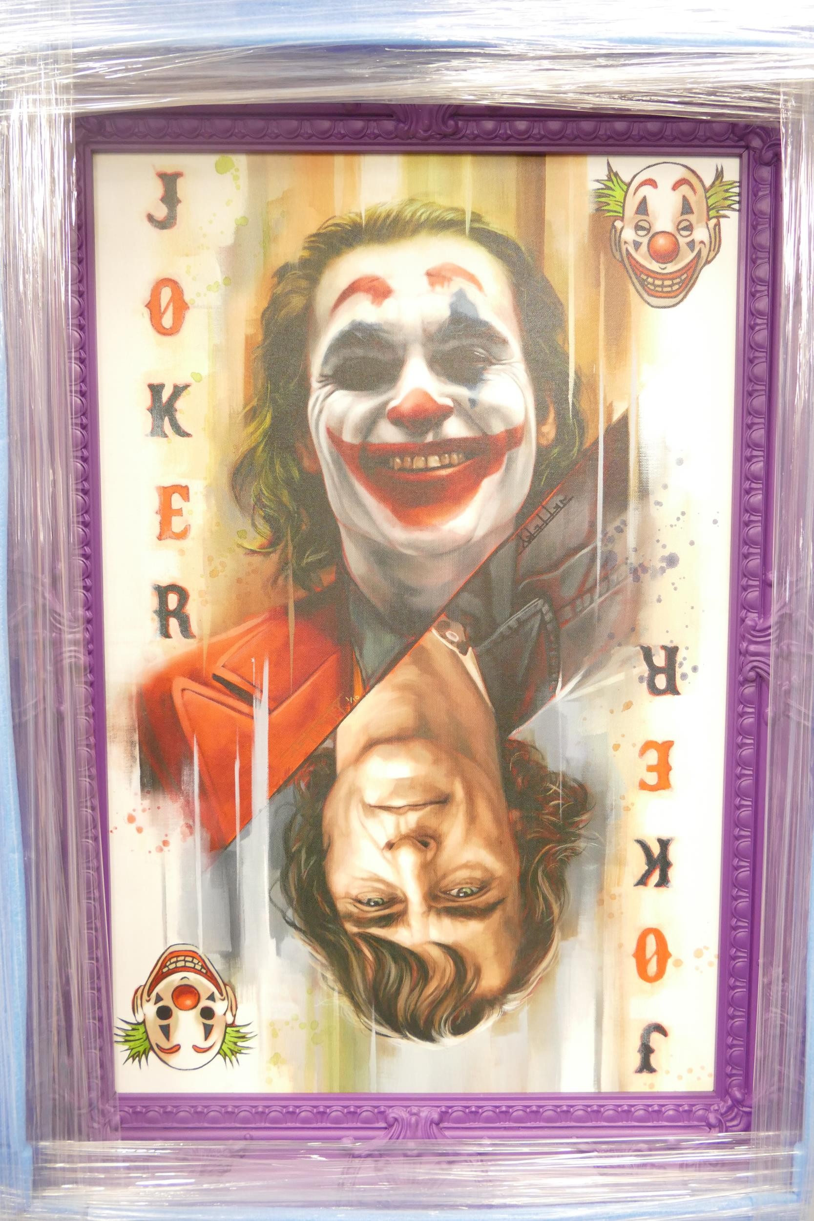 BEN JEFFERY (born 1986), Giclee on canvas titled Joker Deluxe 1/10, image size 74cm x 49cm - Image 3 of 3