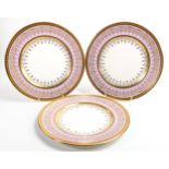 De Lamerie Fine Bone China, heavily gilded dinner plates , specially made high end quality item,